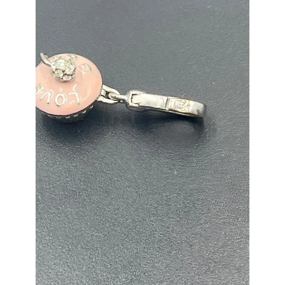 Juicy Couture Vintage Pink Silver Love Frosting Cupcake G&P Cherry Locket *Charm - Picture 4 of 10